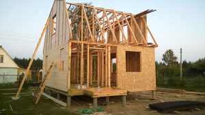 сборка каркасного дома