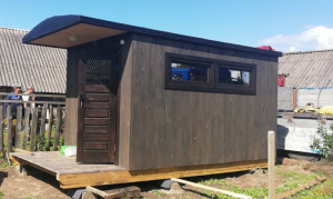 мобильная баня с крыльцом