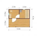 Готовая баня из профилированного бруса с террасой