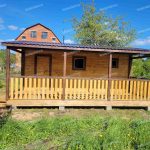 готовая баня с террасой